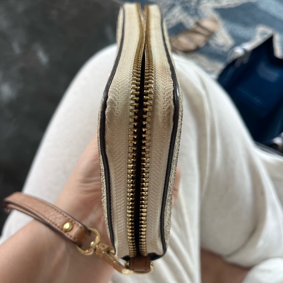 Michael Kors Tan Monogram Wristlet - Picture 5 of 5